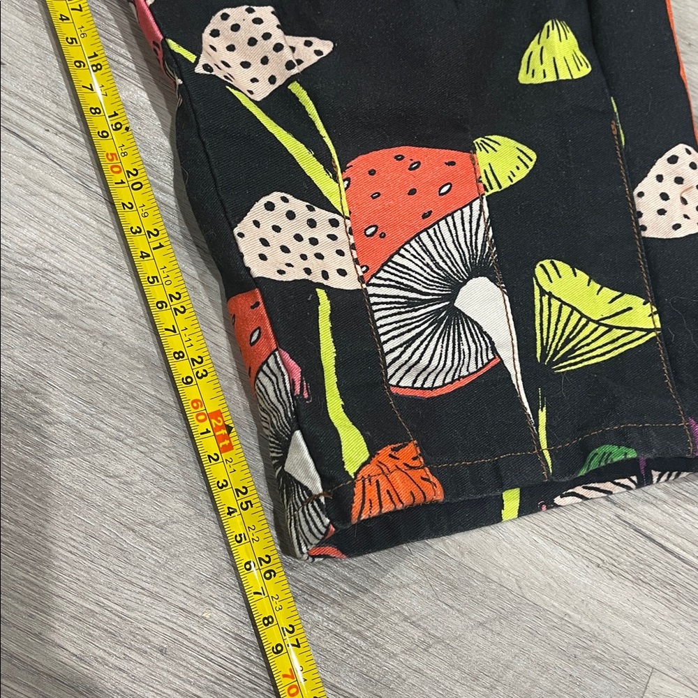 Farm Rio Mushroom Print Jumpsuit Avant Garde Artsy Eclectic Maximalist Boho - Picture 12 of 13